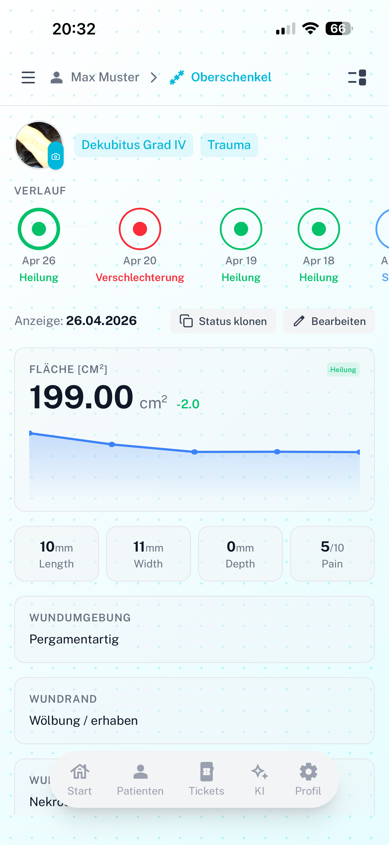 Wundbüro App-Vorschau