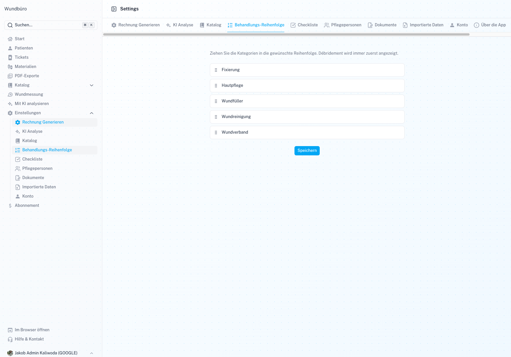 Wound Behandlung Modal Screenshot